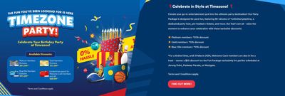 Travel & Leisure offers in Singapore | Timezone party in Timezone | 24/01/2024 - 31/03/2024