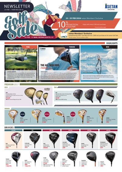 Department Stores offers in Singapore | Golf sale in Isetan | 23/02/2024 - 17/03/2024