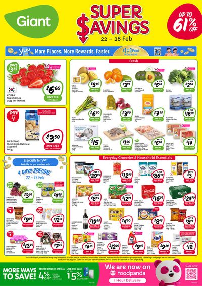 Giant catalogue in Singapore | Super Savings | 22/02/2024 - 28/02/2024