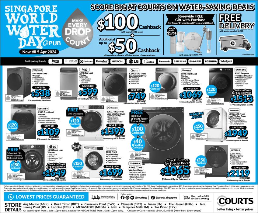 Courts catalogue in Singapore | World water day | 15/03/2024 - 05/04/2024