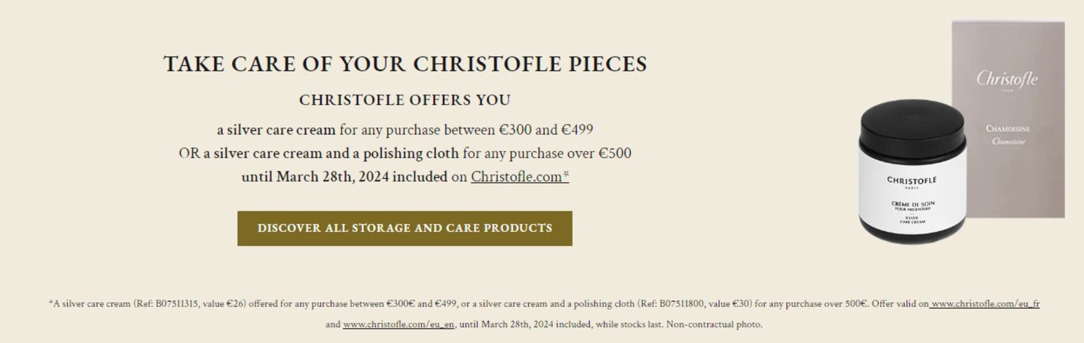 Christofle catalogue | Take care of your Christofle pieces | 18/03/2024 - 28/03/2024