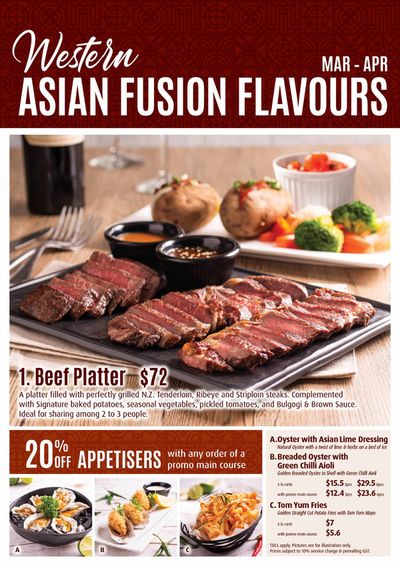 Restaurants offers in Singapore | Western Asian fusion flavours in Jack's Place | 20/03/2024 - 30/04/2024