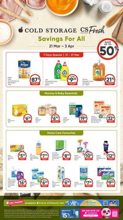 Supermarkets offers in Singapore | Savings for all in Cold Storage | 21/03/2024 - 03/04/2024