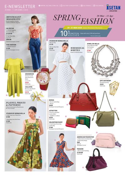 Department Stores offers in Singapore | Spring fashion in Isetan | 29/03/2024 - 11/04/2024
