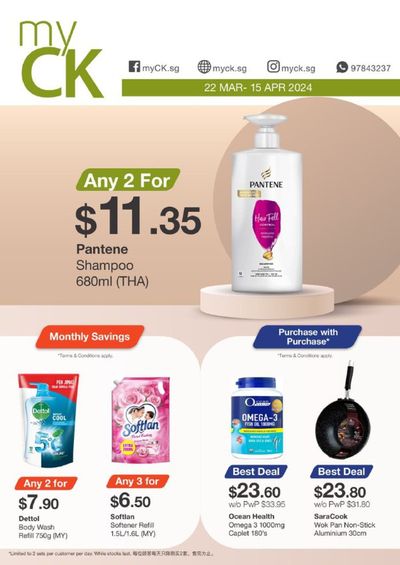 Department Stores offers in Singapore | Monthly savings in myCK | 25/03/2024 - 15/04/2024