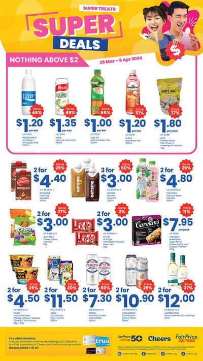Supermarkets offers in Singapore | Super Treats in Cheers | 26/03/2024 - 08/04/2024