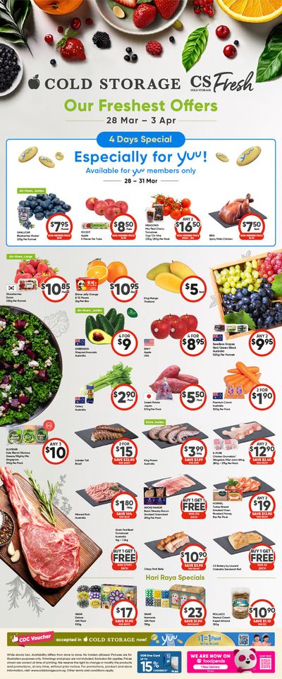 Supermarkets offers | Our freshest offers in Cold Storage | 28/03/2024 - 03/04/2024
