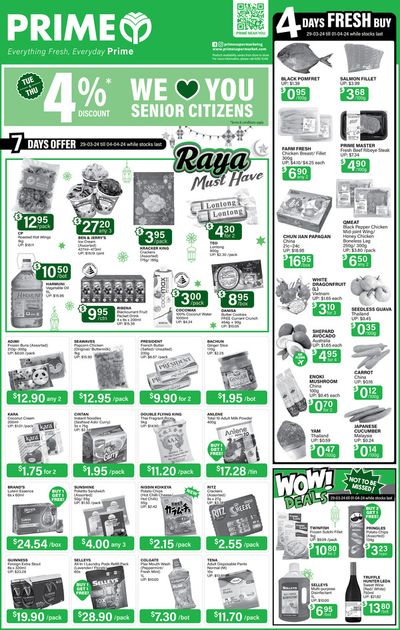 Prime Supermarket catalogue in Singapore | 4 days fresh buy | 29/03/2024 - 01/04/2024