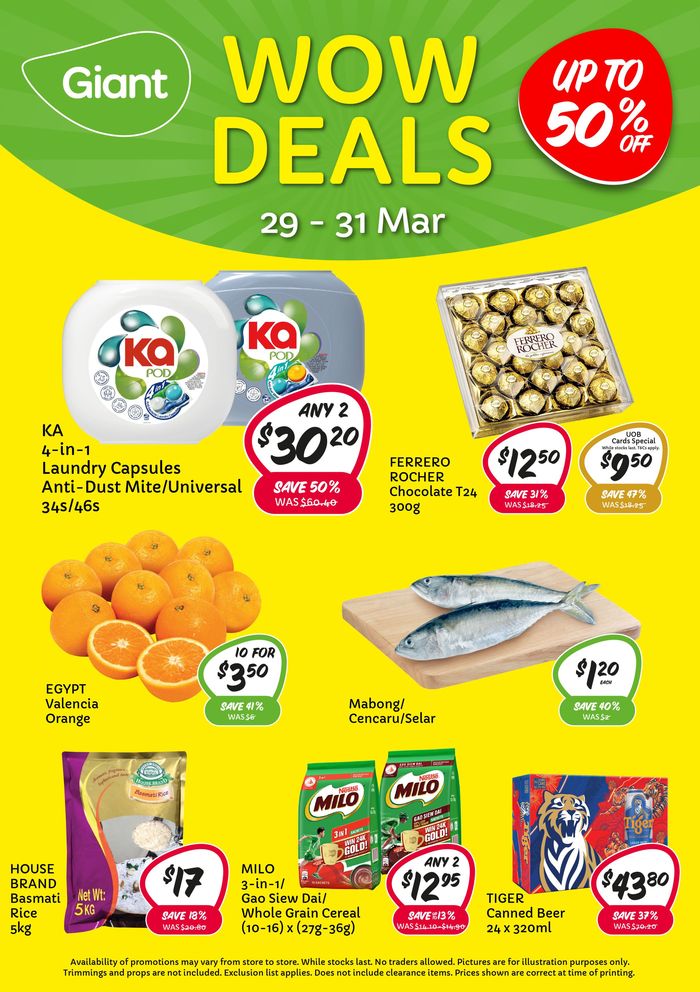 Giant catalogue in Singapore | Wow Deals | 29/03/2024 - 31/03/2024