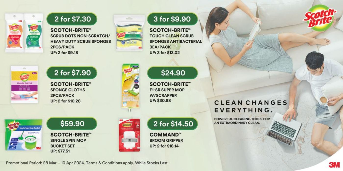 FairPrice catalogue in Singapore | Clean changes everything | 29/03/2024 - 10/04/2024