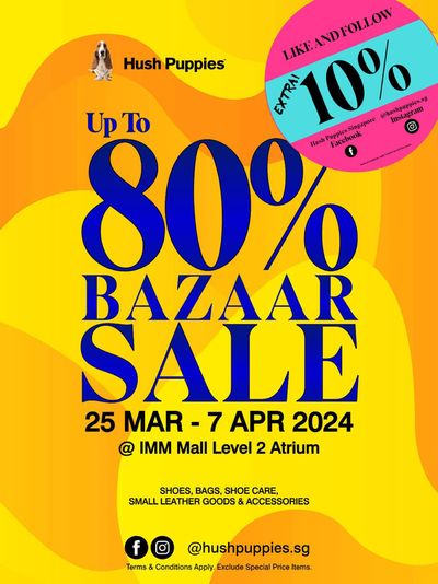 Clothes, shoes & accessories offers | Bazaar sale in Hush Puppies | 29/03/2024 - 07/04/2024