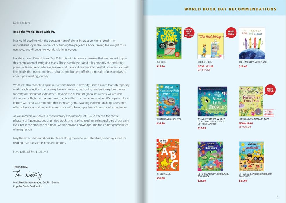 Popular catalogue in Singapore | Love to read, read to love | 04/04/2024 - 31/05/2024