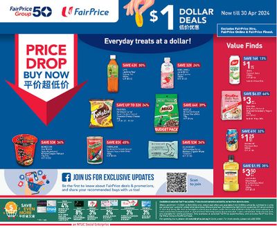 FairPrice catalogue in Singapore | Everyday treats a dollar | 05/04/2024 - 30/04/2024