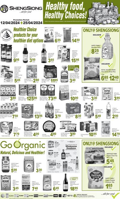 Sheng Siong catalogue in Singapore | Healthy food, healthy choices! | 12/04/2024 - 25/04/2024