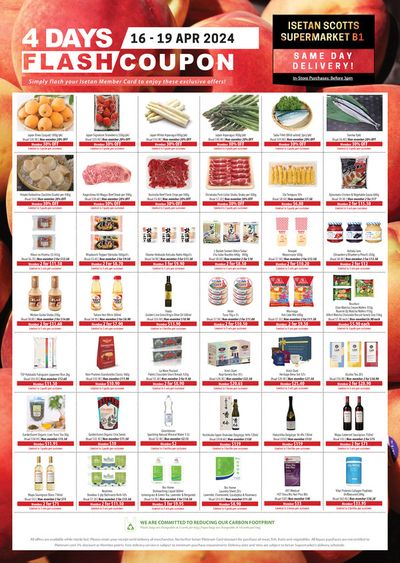 Department Stores offers | 4 days flash coupon in Isetan | 16/04/2024 - 19/04/2024