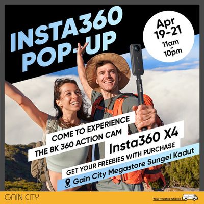 Electronics & Appliances offers in Singapore | Insta 360 pop-up in Gain City | 17/04/2024 - 21/04/2024