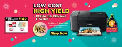 Electronics & Appliances offers in Singapore | Low cost - high yield in Canon | 17/04/2024 - 31/05/2024