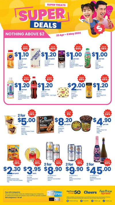 Supermarkets offers in Singapore | Super Treats in Cheers | 23/04/2024 - 06/05/2024