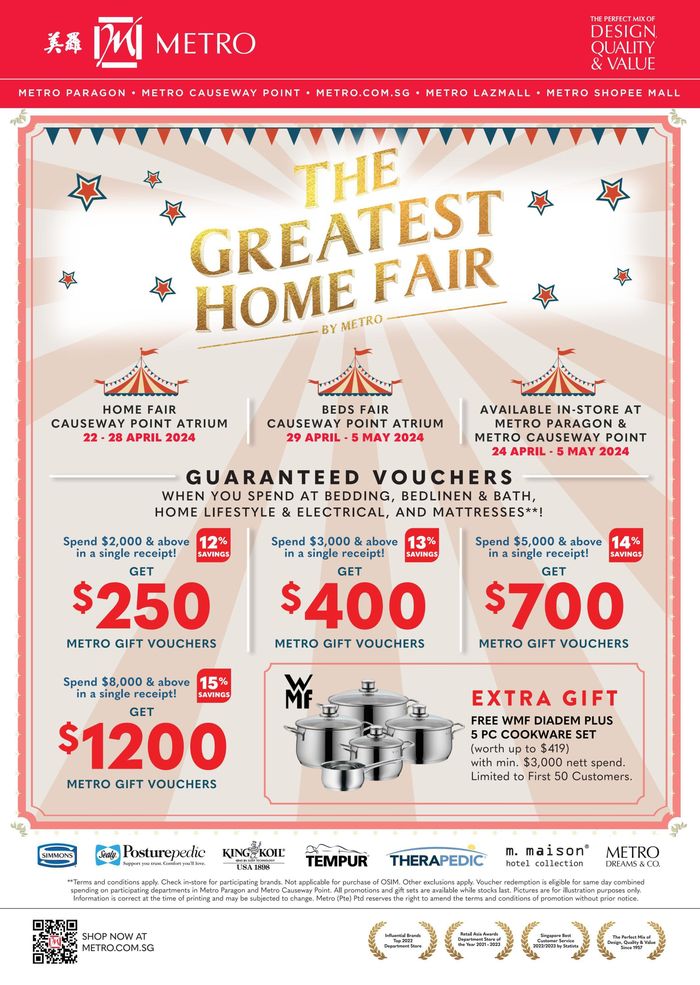Metro catalogue in Singapore | The Greatest Home Fair 2024 by Metro | 24/04/2024 - 05/05/2024