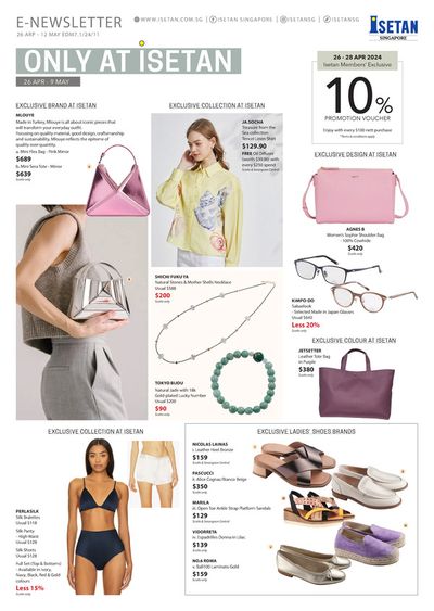 Department Stores offers in Singapore | Only at Isetan in Isetan | 26/04/2024 - 09/05/2024