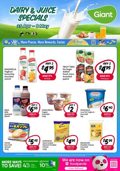 Giant catalogue in Singapore | Dairy & Juice Specials | 25/04/2024 - 08/05/2024