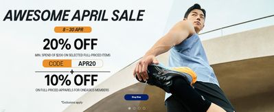 Clothes, shoes & accessories offers | 20% off in Asics | 26/04/2024 - 30/04/2024