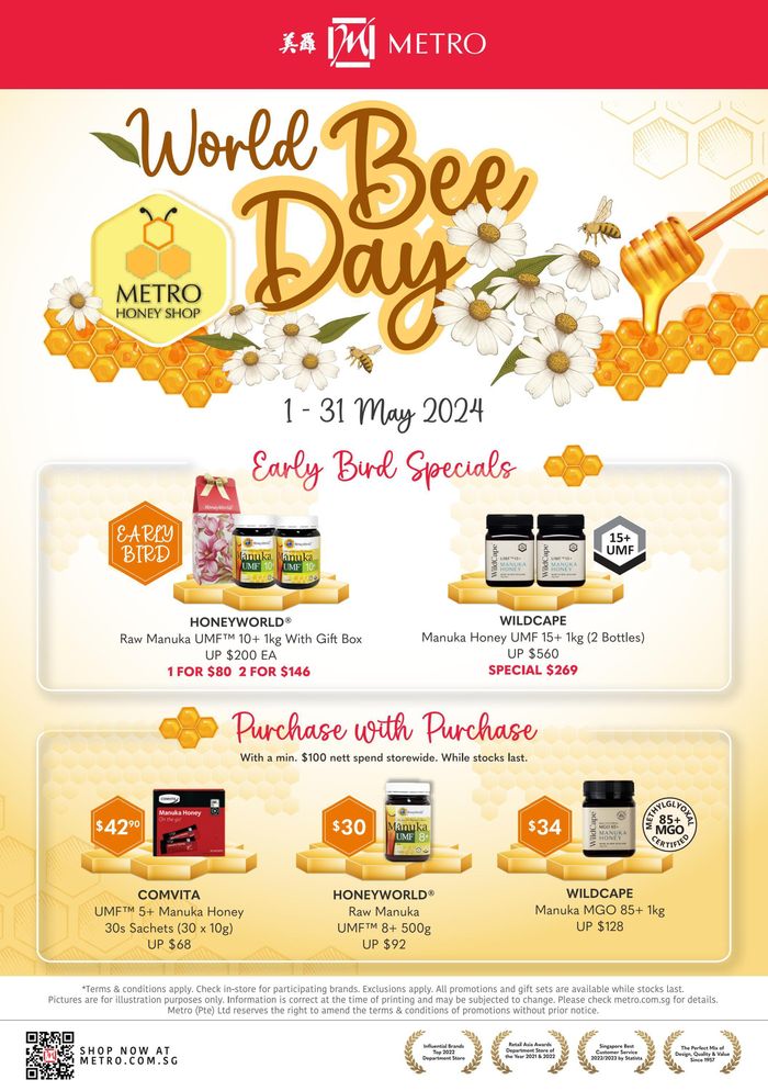 Metro catalogue in Singapore | World bee day | 03/05/2024 - 31/05/2024