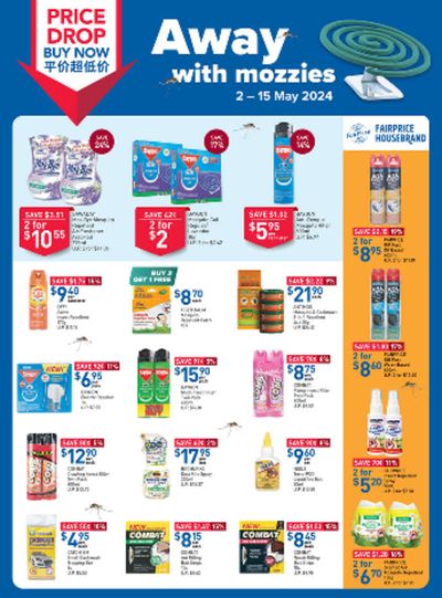 FairPrice catalogue in Singapore | Away with mozzies | 03/05/2024 - 15/05/2024