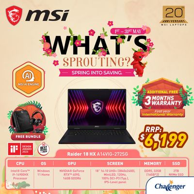 Electronics & Appliances offers in Singapore | Spring into saving in Challenger | 03/05/2024 - 31/05/2024
