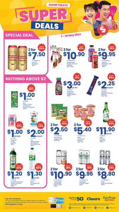 Supermarkets offers in Singapore | Super Treats in Cheers | 07/05/2024 - 20/05/2024