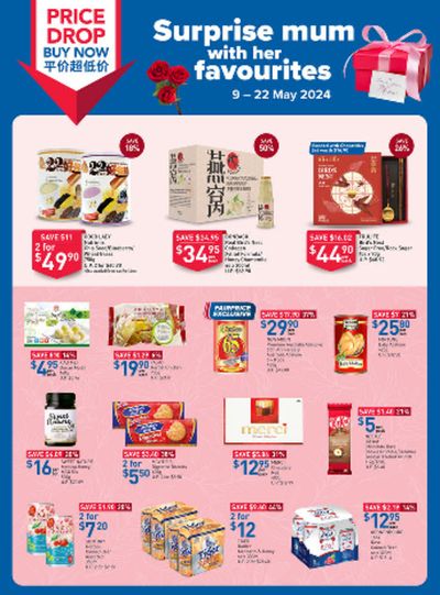 Supermarkets offers in Bukit Merah | Surprise mom with her favourites in FairPrice | 09/05/2024 - 22/05/2024