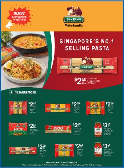 FairPrice catalogue in Singapore | Singapore's no. 1 selling pasta | 09/05/2024 - 15/05/2024