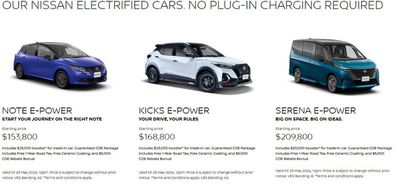 Cars, motorcycles & spares offers in Singapore | Note E-power in Nissan | 10/05/2024 - 21/05/2024