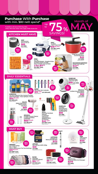 Department Stores offers in Singapore | Up to 70% savings in BHG | 10/05/2024 - 31/05/2024