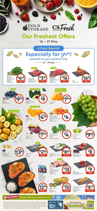 Supermarkets offers in Singapore | Our freshest offers in Cold Storage | 16/05/2024 - 21/05/2024
