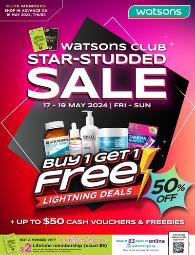Beauty & Health offers in Singapore | Buy 1 get 1 free in Watsons | 17/05/2024 - 19/05/2024