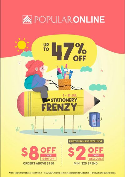Travel & Leisure offers | Stationery frenzy in Popular | 02/07/2024 - 31/07/2024