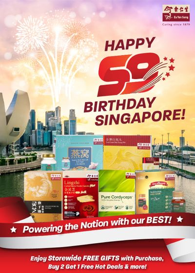 Beauty & Health offers in Singapore | Happy birthday Singapore! in Eu Yan Sang | 04/07/2024 - 31/07/2024