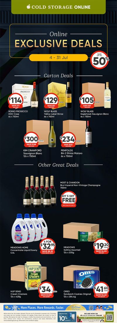 Supermarkets offers in Singapore | Online exclusive deals in Cold Storage | 11/07/2024 - 31/07/2024