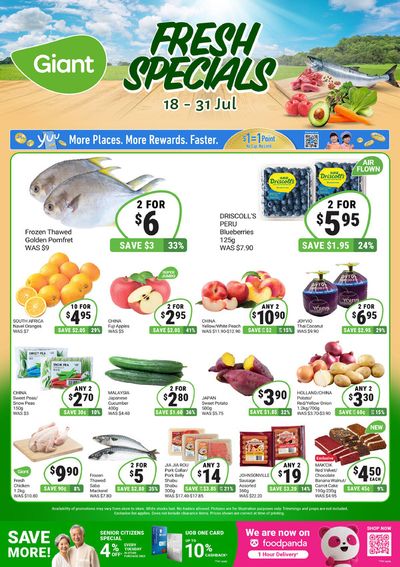 Giant catalogue in Singapore | Fresh Specials | 18/07/2024 - 31/07/2024