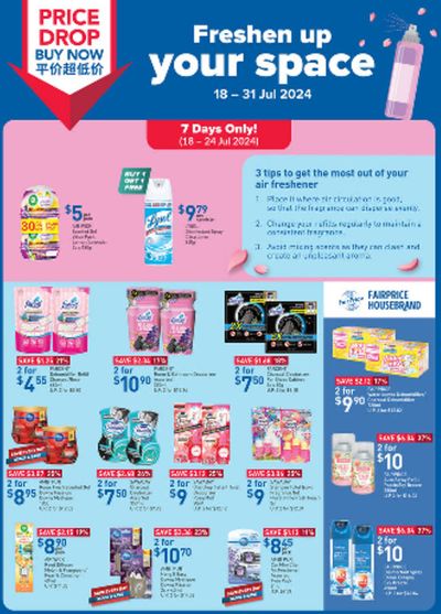 FairPrice catalogue in Singapore | Freshen up your space | 22/07/2024 - 31/07/2024