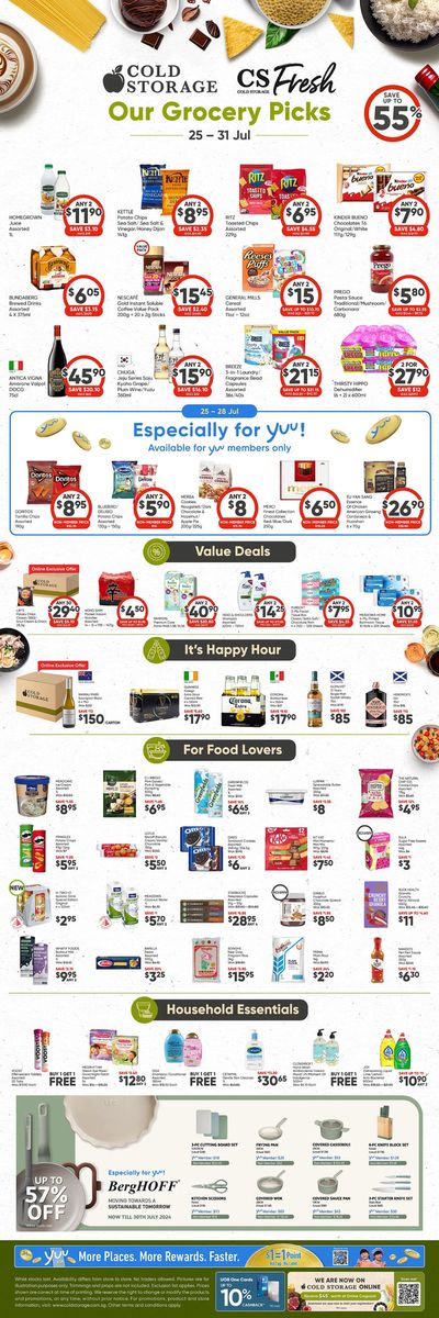 Supermarkets offers | Our grocery picks in Cold Storage | 25/07/2024 - 31/07/2024