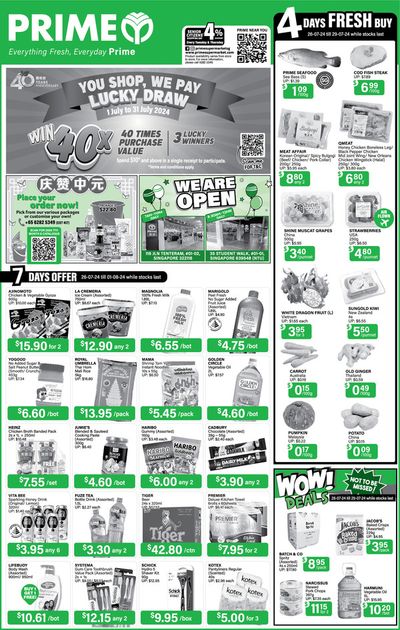 Prime Supermarket catalogue in Singapore | 4 days fresh buy | 26/07/2024 - 29/07/2024