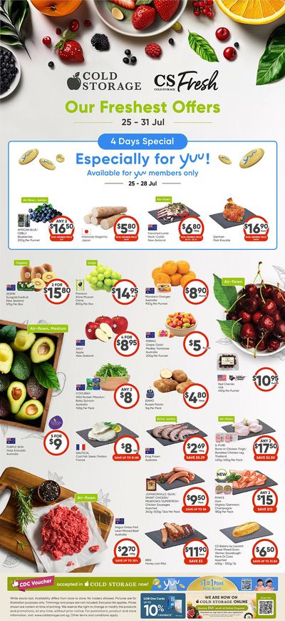 Supermarkets offers | Our freshest offer in Cold Storage | 26/07/2024 - 31/07/2024