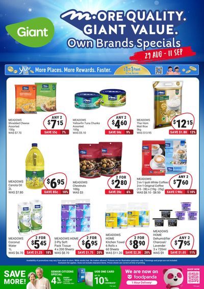 Giant catalogue in Singapore | Own Brand Specials | 29/08/2024 - 11/09/2024