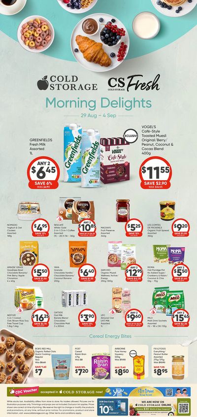 Cold Storage catalogue in Singapore | Breakfast Ad | 29/08/2024 - 12/09/2024