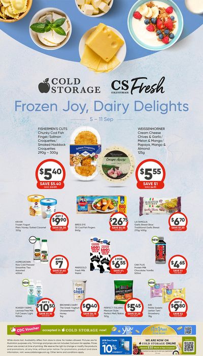 Cold Storage catalogue in Singapore | Dairy & Frozen Ad | 05/09/2024 - 19/09/2024