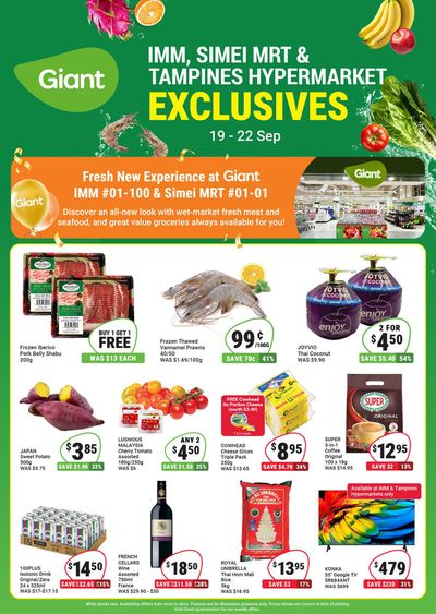 Giant catalogue in Singapore | IMM, Simei MRT & Tampines Hypermarket Exclusives | 19/09/2024 - 22/09/2024