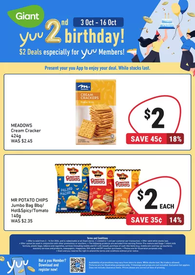 Giant catalogue in Singapore | yuu $2 Birthday Deals! | 03/10/2024 - 16/10/2024