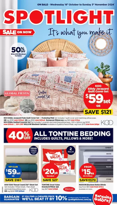 Home & Furniture offers in Singapore | Sale on now in Spotlight | 16/10/2024 - 03/11/2024